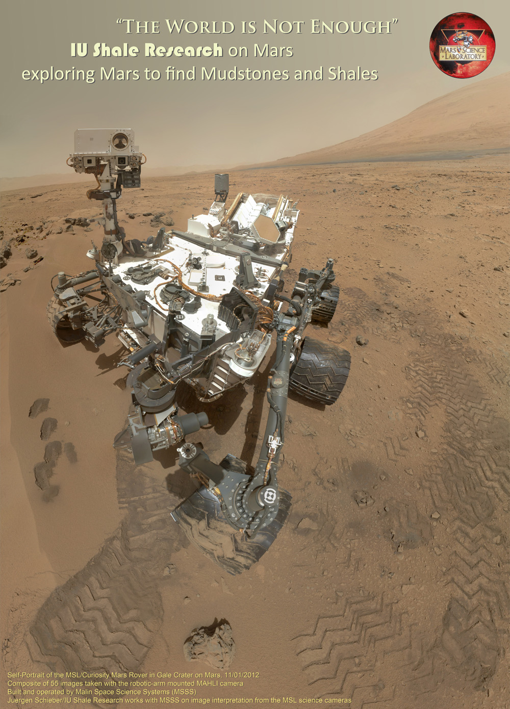 IU shale research on Mars, showing mars rover